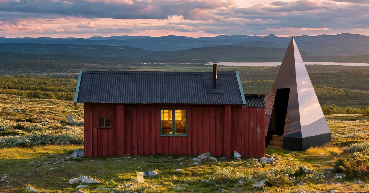 Klumpen: the solar panel pyramid to attach to remote shelters